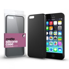   XPRO Szilikon matte tok ultravékony fekete Apple iPhone 5 / 5S / SE 2016 készülékhez