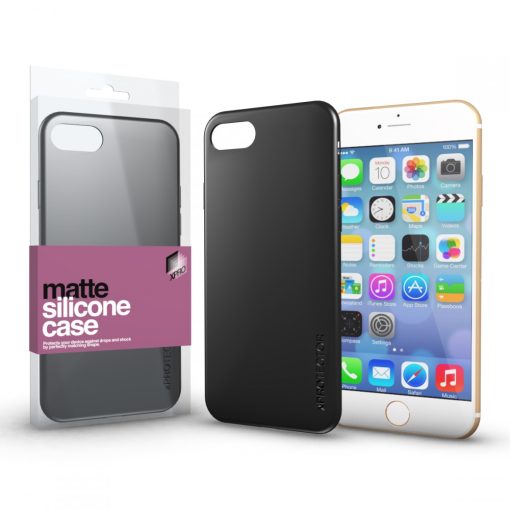 XPRO Szilikon matte tok ultravékony fekete Apple iPhone 7 / 8 / SE 2020 / SE 2022 készülékhez