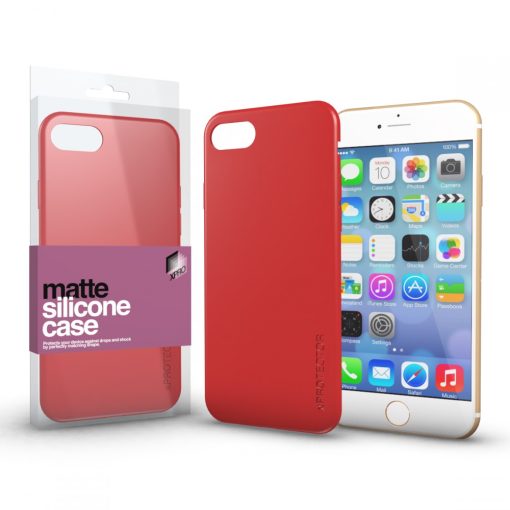 XPRO Szilikon matte tok ultravékony korallpiros Apple iPhone 7 / 8 / SE 2020 / SE 2022 készülékhez