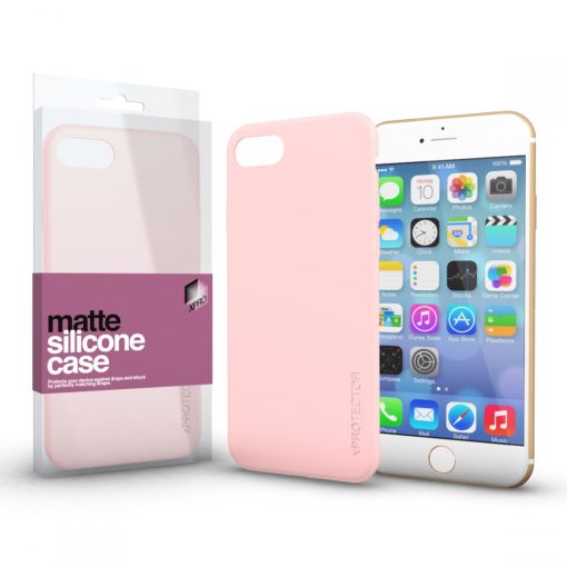 XPRO Szilikon matte tok ultravékony Púder pink Apple iPhone 7 / 8 / SE 2020 / SE 2022 készülékhez