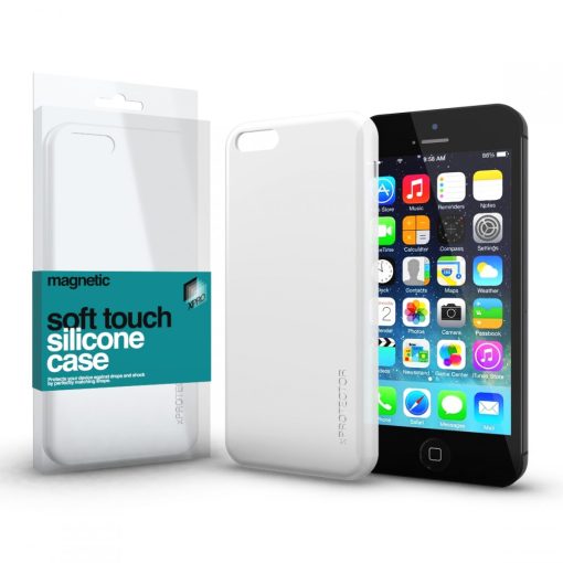 XPRO Magnetic Soft Touch Szilikon tok fehér Apple iPhone 5 / 5S / SE 2016 készülékhez