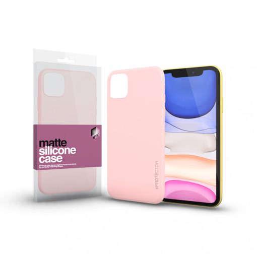 XPRO Szilikon matte tok ultravékony Púder pink Apple iPhone 12 Mini készülékhez