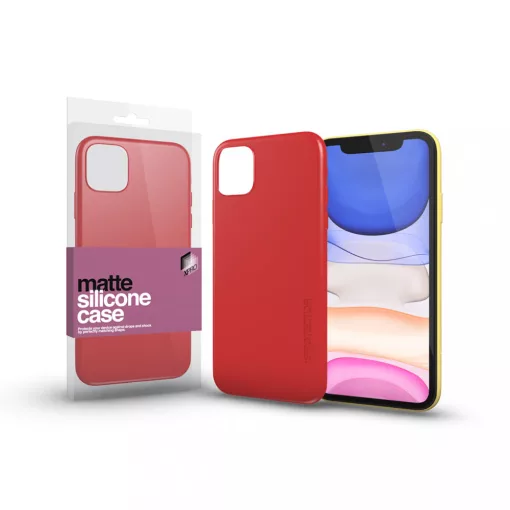 XPRO™ Szilikon matte tok ultravékony korallpiros Apple iPhone 12 Pro Max készülékhez