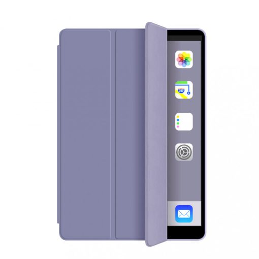 XPRO Smart Book tok pencil tartóval és teljesen átlátszó szilikon hátlappal lila Apple Ipad 10,2" 2019 készülékhez