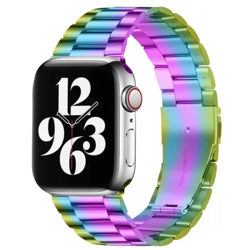 XPRO™ Apple Watch rozsdamentes vastag acél szíj szirvárvány Apple Watch 42mm (S1-S3) / 44mm / 45mm / 46mm / 49mm készülékhez