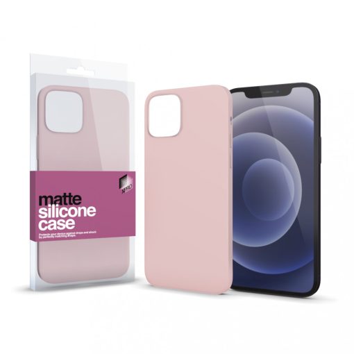 XPRO Szilikon matte tok ultravékony púder pink Apple iPhone 13 Mini készülékhez