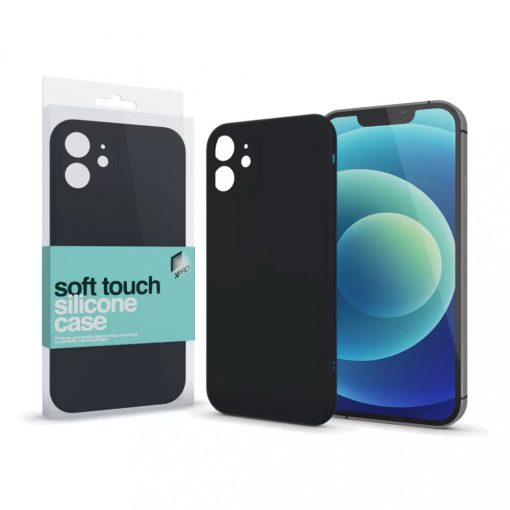 XPRO Soft Touch szilikon tok Slim fekete Apple iPhone 13 Pro készülékhez