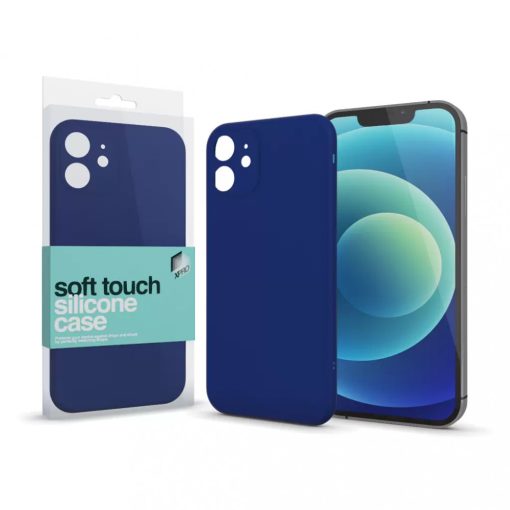 XPRO Soft Touch szilikon tok Slim sötétkék Apple iPhone 13 Mini készülékhez