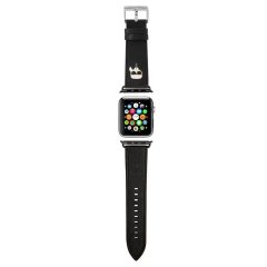   Karl Lagerfeld óraszíj fekete KLAWLOKHK Apple Watch 42mm (S1-S3) / 44mm / 45mm / 46mm / 49mm készülékhez