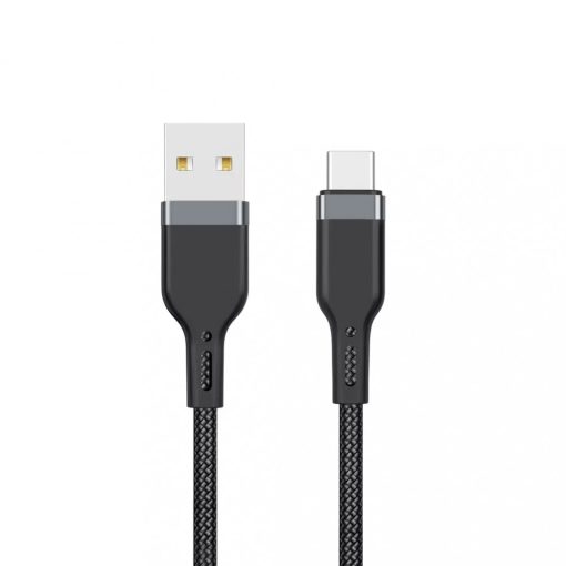 WIWU Platinum PT02 braided kábel USB / USB-C 3M fekete