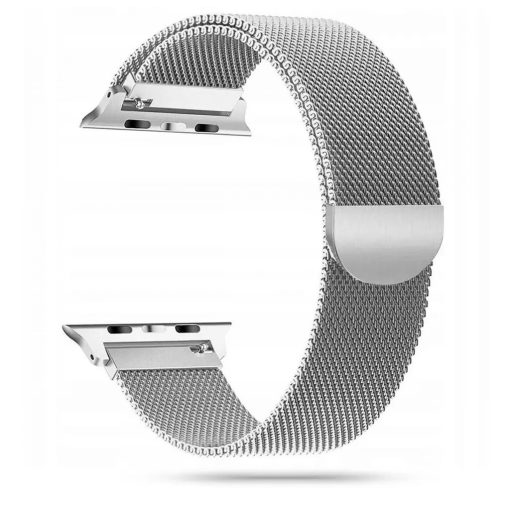 Tech-Protect MILANESEBAND rozsdamentes acél óraszíj ezüst Apple Watch 42mm (S1-S3) / 44mm / 45mm / 46mm / 49mm készülékhez