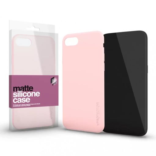 XPRO Szilikon matte tok ultravékony púder pink Apple iPhone 14 készülékhez