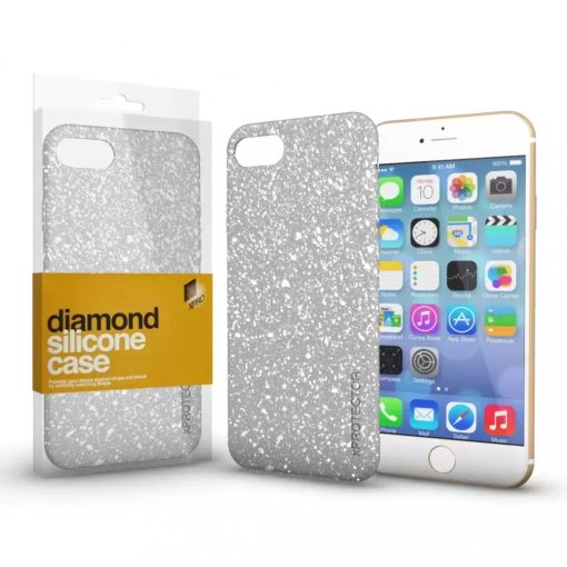 XPRO Szilikon tok Diamond Ezüst Apple Iphone 14 Pro készülékhez