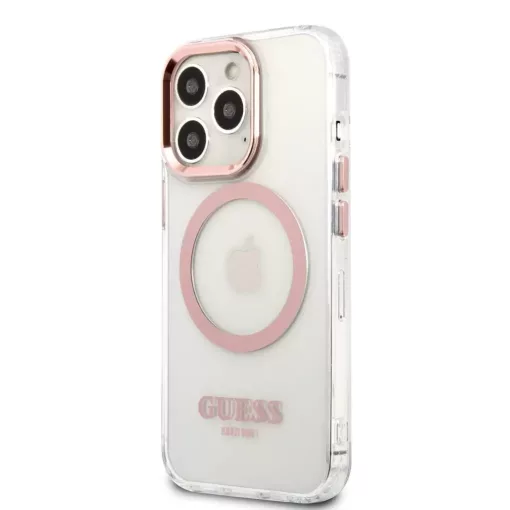 Guess MagSafe tok pink GUHMP13LHTRMP Apple iPhone 13 Pro készülékhez