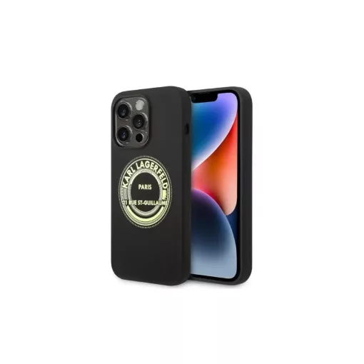 Karl Lagerfeld tok fekete KLHCP14LSRSGRCK Apple iPhone 14 Pro készülékhez
