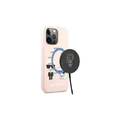   Karl Lagerfeld MagSafe tok pink KLHMP13LSSKCI Apple iPhone 13 Pro készülékhez
