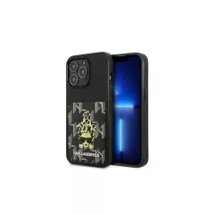   Karl Lagerfeld tok fekete KLHCP13LCANCNK Apple iPhone 13 Pro készülékhez