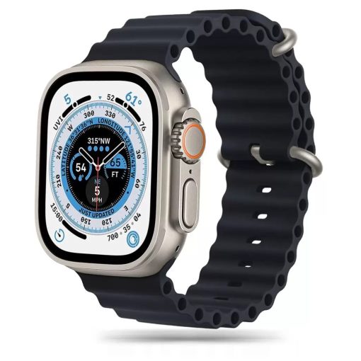 Tech-Protect ICONBAND PRO / ÓCEÁN óraszíj fekete Apple Watch 42mm (S1-S3) / 44mm / 45mm / 46mm / 49mm készülékhez