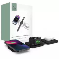   Tech-Protect QI15W-A24 3in1 MagSafe vezeték nélküli töltő fekete