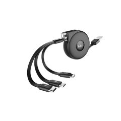   Hoco U50 3in1 töltőkábel USB to Micro USB / Type-c / Lightning fekete