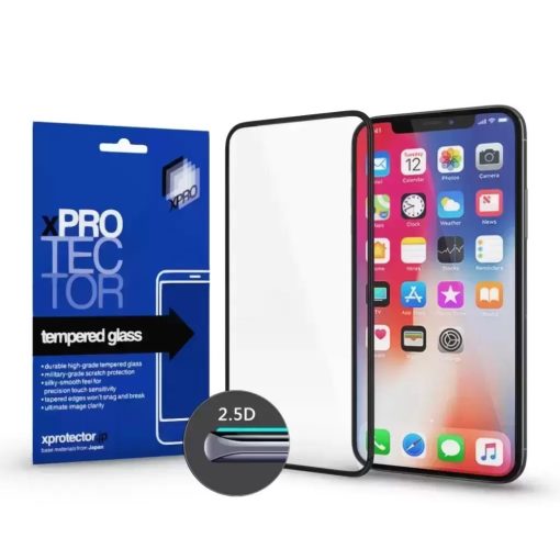 XPRO Tempered Glass Full 2.5D fekete 0.33 kijelzővédő üveg / üvegfólia Apple iPhone 15 Pro készülékhez