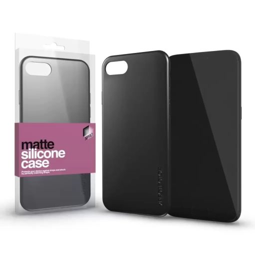XPRO Szilikon matte tok ultravékony fekete Apple iPhone 15 Pro Max készülékhez