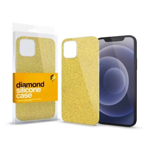 XPRO Szilikon tok Diamond Arany Apple Iphone 15 Pro Max készülékhez