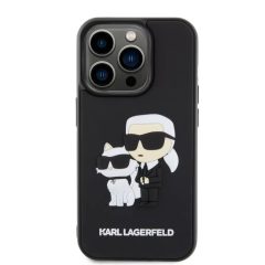  Karl Lagerfeld tok fekete KLHCP15L3DRKCNK Apple Iphone 15 Pro készülékhez