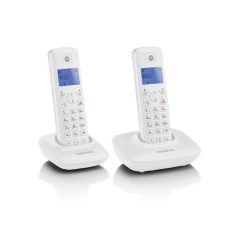 Motorola Fehér T402 DUO Hordozható vezetékes Dect telefon