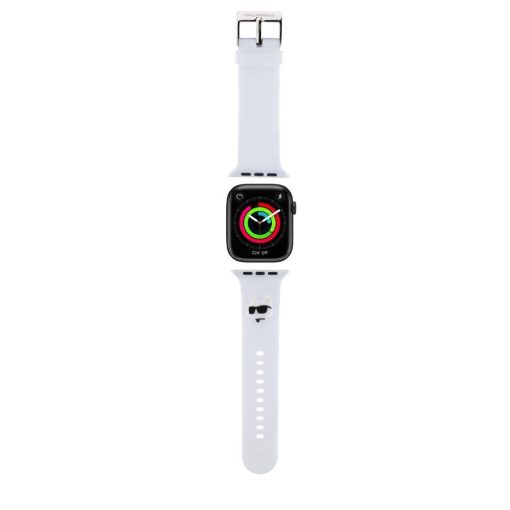 Karl Lagerfeld óraszíj fehér KLAWLSLCNH Apple Watch 42mm (S1-S3) / 44mm / 45mm / 46mm / 49mm készülékhez