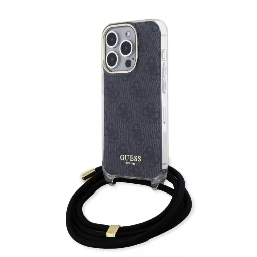 Guess tok + crossbody strap Fekete Apple Iphone 15 Pro készülékhez GUHCP15LHC4SEK
