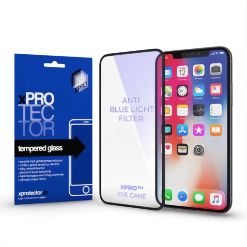 XPRO Anti-Blue Light 2.5D Kék Fény Szűrős kijelzővédő üveg / üvegfólia Apple iPhone 15 Pro készülékhez