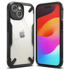   Ringke Fusion X ütésálló átlátszó / fekete tok Apple Iphone 15 Plus készülékhez
