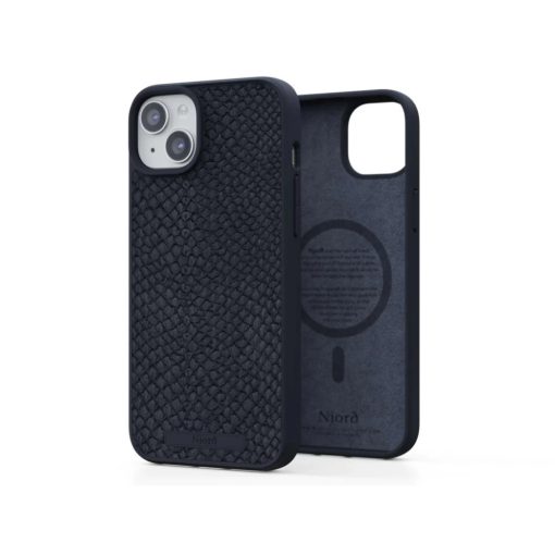 Njord Salmon Leather MagSafe fekete Apple iPhone 15 Plus készülékhez NA52SL00