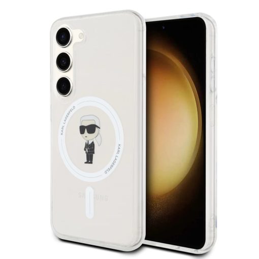 Karl Lagerfeld tok átlátszó KLHMS23SHFCKNOT Samsung Galaxy S23 készülékhez