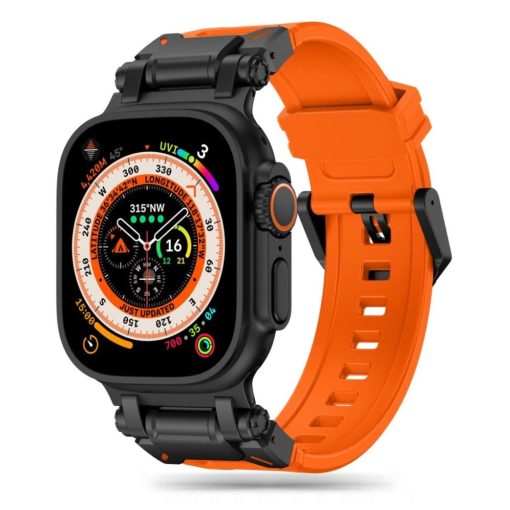  Tech-Protect DELTA PRO óraszíj Narancs / Fekete, Apple Watch 42mm (S1-S3) / 44mm / 45mm / 46mm / 49mm készülékhez