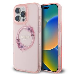   Guess tok Pink Apple iPhone 16 Pro készülékhez GUHMP16LHFWFCP