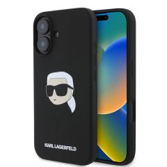   Karl Lagerfeld tok fekete KLHMP16SSKHPPLK Apple Iphone 16 készülékhez