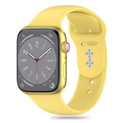   Tech-Protect SILICONE óraszíj citromsárga, Apple Watch 40mm / 41mm / 42mm készülékhez