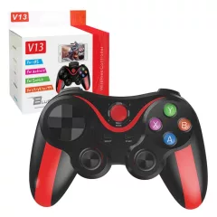   Techsuit - Vezeték nélküli Kontroller (V13) - Bluetooth V4.0, 2.4G, 400mAh, Univerzális - Piros