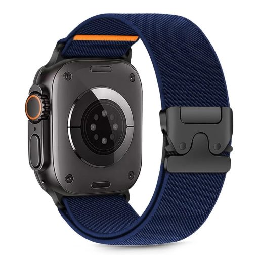 Tech-Protect NYLON CLASP óraszíj sötétkék, Apple Watch 42mm (S1-S3) / 44mm / 45mm / 46mm / 49mm készülékhez