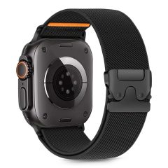   Tech-Protect NYLON CLASP óraszíj fekete, Apple Watch 42mm (S1-S3) / 44mm / 45mm / 46mm / 49mm készülékhez