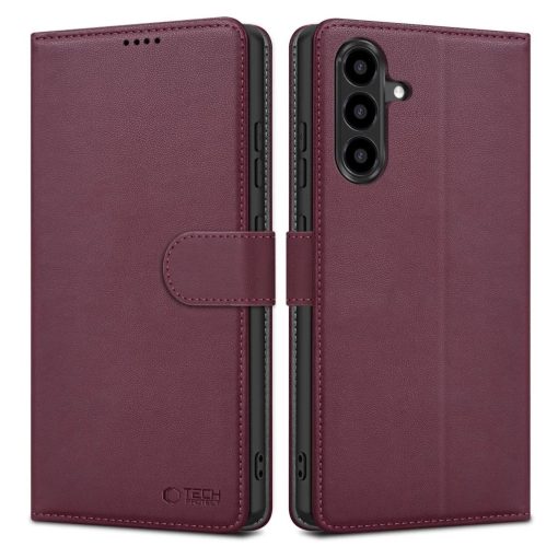Tech-Protect WALLET tok Bordó Samsung Galaxy A56 készülékhez	