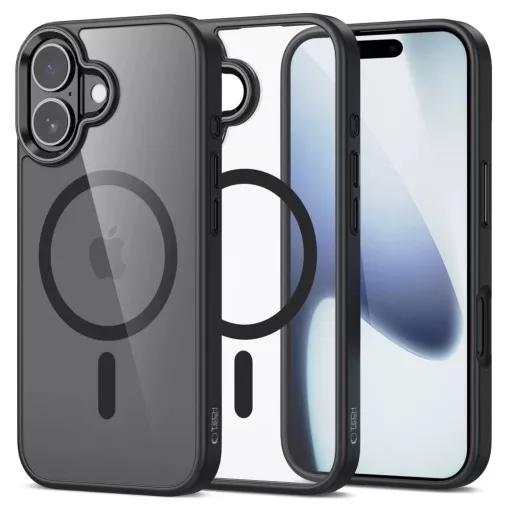 Tech-Protect MAGMAT MAGSAFE tok fekete/átlászó Apple iPhone 17 készülékhez	