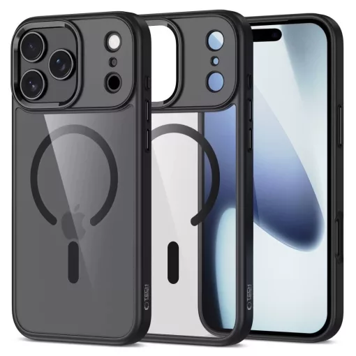 Tech-Protect MAGMAT MAGSAFE tok fekete/átlászó Apple iPhone 17 Pro készülékhez	