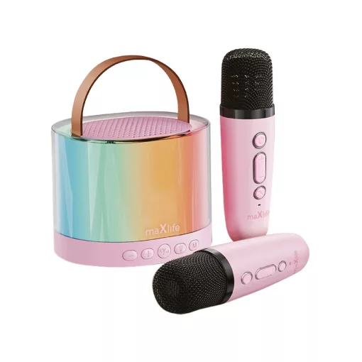 Maxlife Bluetooth karaoke hangszóró MXKS-200 rózsaszín