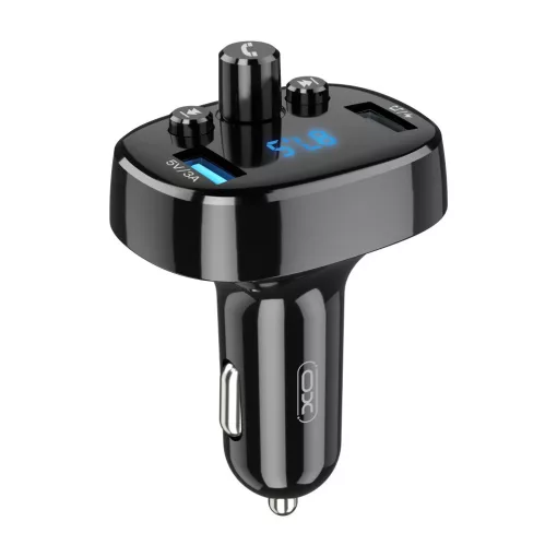 XO BCC02 FM-adó és Bluetooth MP3 autós töltő 15W fekete