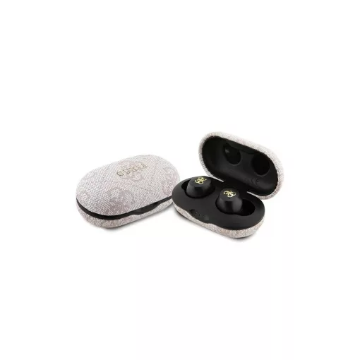 Guess Bluetooth fülhallgató GUTWSP4EGP TWS ENC 4G PU METAL LOGO rózsaszín