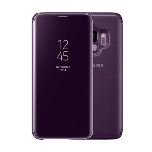 Clear View Samsung N970 Galaxy Note 10 lila oldalra nyíló tükrös tok