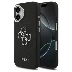   Guess Grained Big 4G Classic Logo tok iPhone 17 készülékhez fekete